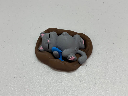 Purrrfect Kitty on a Comforter