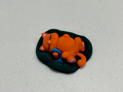 Purrrfect Kitty on a Comforter